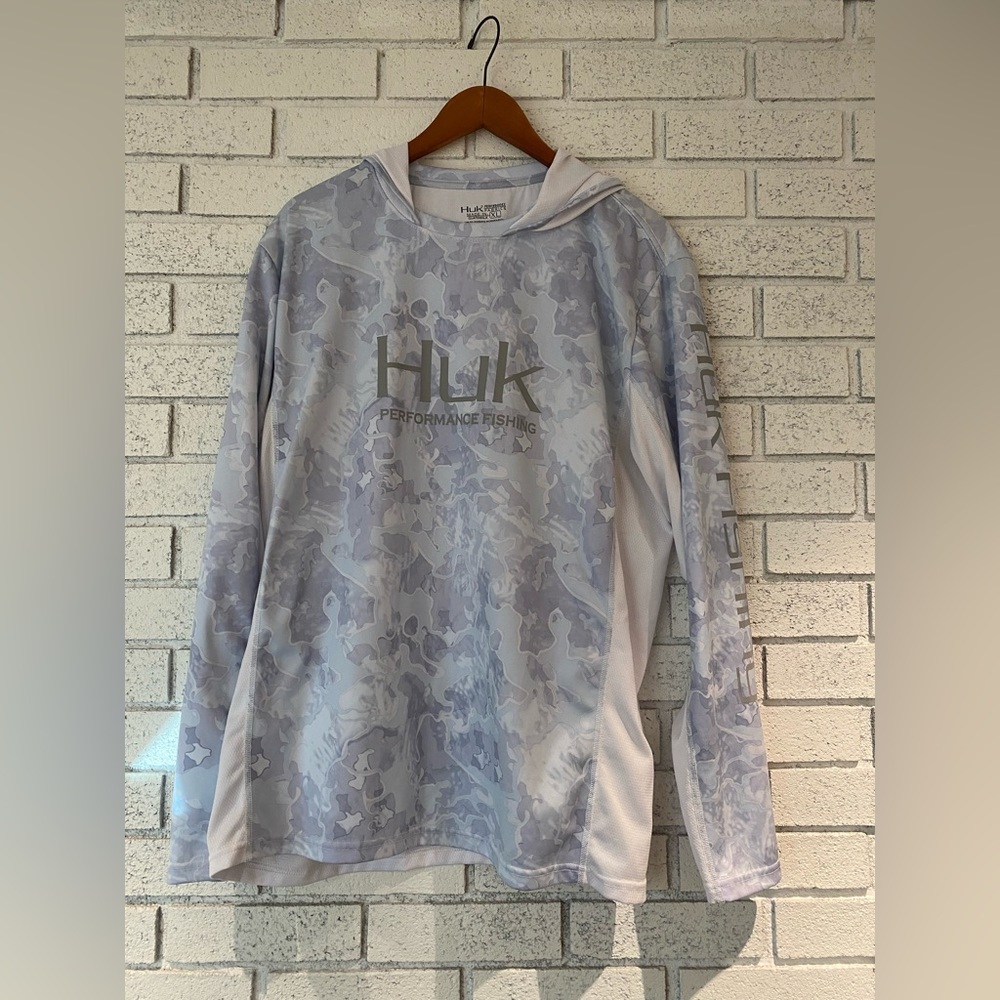 Men’s XL Huk Ice technology icon X current Camo long sleeve hoodie